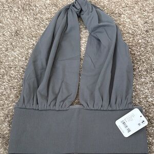 Free People Gray Halter Bralette